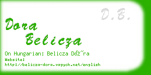 dora belicza business card